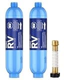 Stokk RV Water Filter with Flexible Hose Protector, NSF Certified, Inline Water Hose Filter for Garden, Camper and Pool, Greatly Reduces Bad Taste, Chlorine, Odor, Rust and Sediment, 2 Pack