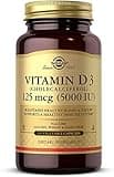 Solgar Vitamin D3 (Cholecalciferol) 125 mcg (5000 IU), 240 Vegetable Capsules - Helps Maintain Healthy Bones & Teeth - Immune System Support - Non-GMO, Gluten Free, Dairy Free, Kosher - 240 Servings