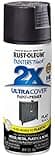 Rust-Oleum 334020 Painter's Touch 2X Ultra Cover Spray Paint, 12 oz, Flat Black