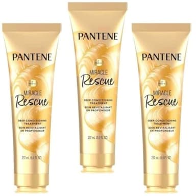 Pantene Deep Conditioning Hair Mask Miracle Rescue Pro-V , 8 Fl Oz (Pack of 3)- Total 24.0 Fl oz