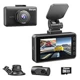 2025 4K Vital Dash cam with Free 32G SD Card, Dual Car Camera - Dash Cam Front and Rear, Dash Camera for Cars, 3.0'' IPS Screen, IR Night Vision, Loop Recording, 24Hr Parking Monitor