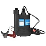 Water Pump Submersible Pump DC 12V Sump Pump 1500 GPH Utility Pump With Switch-Black
