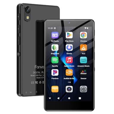 Fanvace 96GB MP3 Player with Bluetooth Camera, Android 13 MP3 MP4 Players with 4" Touchscreen and Speaker, 4GB RAM & 32GB ROM, MP3 Music Player with Spotify, Audible, Amazon Music, Play Store