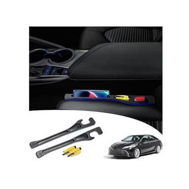 LLXGAB 【Compatible with Toyota Camry】 Seat Gap Filler，No Drop Seat Guard Compatible with Toyota Camry,Drop Seat Guards for Cars(2Pcs),Emergency Keychain Car Escape Tool(2Pcs)