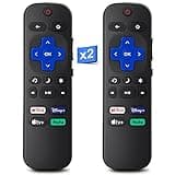 Replacement for Roku-TV-Remote, Compatible for TCL/Hisense/Onn/Sharp Roku Series Smart TVs (Not for Any Stick and Box)【Pack of 2】