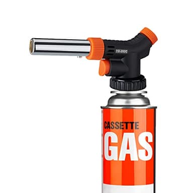 Butane Torch Kitchen Blow Lighter - Culinary Torches Chef Cooking Professional Adjustable Flame Shape Strength with Reverse Use for Creme, Brulee, BBQ, Baking, (Butane Fuel Not Included)