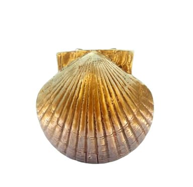 Brass Scallop Shell Door Knocker for Front Door, Nautical Solid Brass Door Knocker for Home & Hotel Front Door, Coastal Sea Inspired Hardware for Beach House & Marine Decor, Easy to Install on Door
