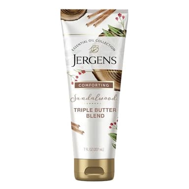 Jergens Sandalwood Body Butter Lotion, Moisturizer Infused with Sandalwood Essential Oil, For All Skin Types, 7 Oz