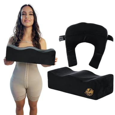 Brazilian BBL Pillow After Surgery - Combo of Butt Lift Pillow- Back Support - Extra Support Cushion Post-Op Sitting -Cover Drawstring Bag - Comfortable & Easy to Carry for Home Car Airplane