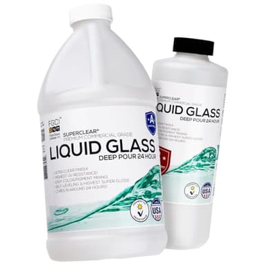 24 Hour Deep Pour Epoxy Resin .75 Gallon / 96 oz Kit, Liquid Glass Clear, Fast Cure, Casting Resin, Bubble Free, DIY Thick Pour, Heat Resistant, Charcuterie Boards, Serving Trays & Resin Coasters