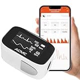 Portable ekg heart monitor/ECG monitor with Pulse Oximeter/Rechargeable Handheld Cardiac Monitor, OLCD Screen and Storage, Record ECG and SpO2, Smartphone compatible, No subscription required