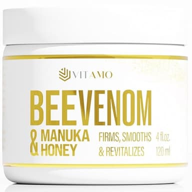 Bee Venom Skin Treatment Cream | Face & Neck Wrinkle Moisturizer That Firms & Tightens | Made In USA | Hydrating Skin Restoration with Smoothing Effect | Instant Face Lift Cream, 4oz