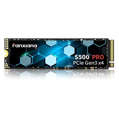 fanxiang S500 Pro 256GB NVMe SSD M.2 PCIe Gen3x4 2280 Internal Solid State Drive, SLC Cache 3D NAND TLC, Up to 3200MB/s, Compatible with Laptop and PC Desktops(Black)