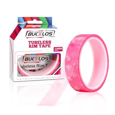 BUCKLOS Tubeless Rim Tape 17/19/21/23/25/28/30/32/35mm Width x 10m Length, Bike Wheel Rim Tape Suitable for Tubeless MTB/Road/Gravel Bikes Wheel Carbon Tubeless Kit -19mm