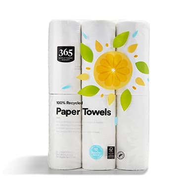 365 by Whole Foods Market, 100% Recycled Jumbo Paper Towels, Ultra-Strong, 160 Sheets per Roll, 12 Count