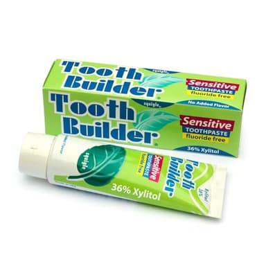 Squigle Tooth Builder SLS Free Toothpaste (Stops Tooth Sensitivity) Prevents Canker Sores, Cavities, Perioral Dermatitis, Bad Breath, Chapped Lips, 4 oz (4 Ounce (Pack of 1), Unflavored)