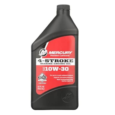 Mercury 10W-30 4-Stroke Mineral Marine Engine Oil, 1 Quart - 8M0078625