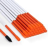 CEWOR 30pcs Reflective Driveway Markers 48 Inch Snow Stakes 5/16 Inch Diameter Orange Fiberglass Driveway Reflectors Hi-Visibility Safety Snow Poles for Parking Lots, Walkway, Ski Slopes Road