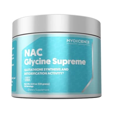 MYOXCIENCE NAC Glycine Supreme | N-Acetyl-L-Cysteine, Glycine, and Taurine Combination (Natural Peach and Pineapple Flavor) (30 Servings)