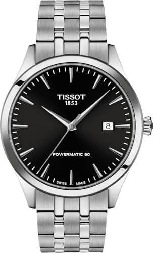 Tissot Classic Dream 40mm, Swiss Automatic Watch for Men, Stainless Steel Case, Black Dial, T1584071105100