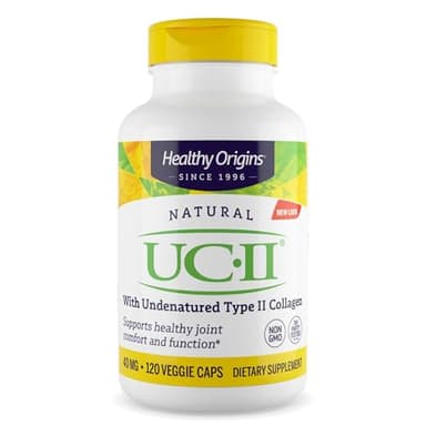 Healthy Origins UC-II 40 mg (Undenatured Type II Collagen, Non-GMO, Gluten Free, Joint Support), 120 Veggie Caps