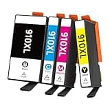 Officejet Pro 8025e / 8035e Printer Ink. Compatible for HP Officejet Pro 8025e / 8035e / 8025/8035 Series. High Yield Compatible Ink for 910XL (4-Pack) Ink Cartridges. (Black Cyan Magenta Yellow)
