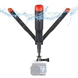 YALLSAME Floating Selfie Stick for GoPro Hero 13 12 11 10 9 8 7 6 5 4 3 Mini Max Fusion Session, SJCAM, AKASO Action Camera, 4 in 1 Underwater Waterproof Pole Monopod Hand Grip Tripod Stand