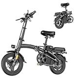 CLOCOKI Electric Bike for Adults Foldable, Peak 500W Motor 22MPH Max Speed City Commuter E-Bike, 30° Slope Teens & Adult Electric Bicycle 48V12AH Battery 32 Miles PAS Range,Pedal Assist Mini Ebikes