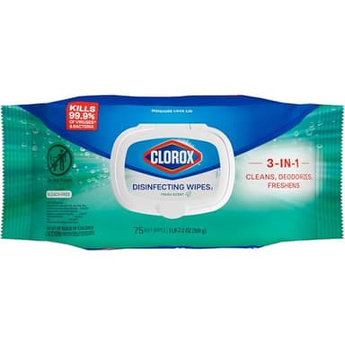 Clorox Disinfecting Wipes Flex Pack, Bleach Free, Fresh Scent, 75 Count (Pack May Vary)