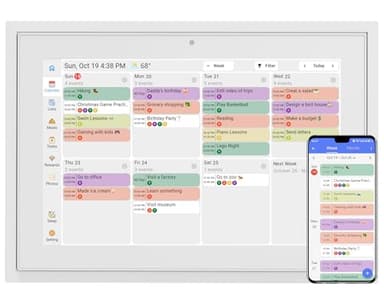 Digital Calendar 10.1 Inch Wall Planner Touch Screen WiFi Smart Electronic Planner with Third-Party Calendar Sync, Chore Tracker, Meal Plan Family Digital Picture Frame Gift for Mom Women
