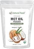Z Natural Foods Organic MCT Oil Powder - 1 lb | From Coconut Oil with Prebiotic Fiber | C8 and C10 | Natural Plant Based Vegan Creamer For Tea, Coffee, Shakes & Smoothies | Keto & Paleo Friendly Superfood Powder | Non GMO & Gluten Free