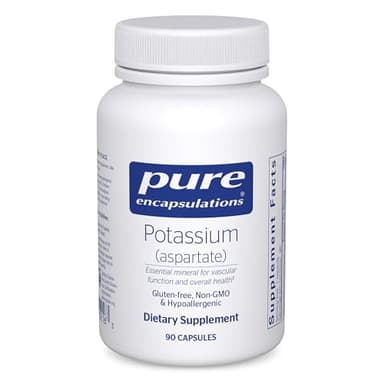 Pure Encapsulations Potassium (Aspartate) | Hypoallergenic Supplement to Support Nerves, Muscles, Blood Flow, and Cardiovascular Health | 90 Capsules