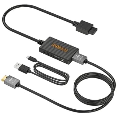 RuntoGOL N64 Gamecube to HDMI Adapter, HDMI Converter for Nintendo Gamecube/Nintendo 64/SNES/SFC Console with Link Cable and USB Cable Accessories