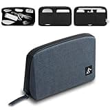Electronic Organizer, Travel cable Electronic Organizer Case Bag,Waterproof Organizer Small Storage Backpack Charger Organizer for Cord, Hard Disk, Power Bank（Blue）