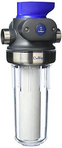 Culligan WH-S200-C Whole House Water Filter Housing – 3/4" Inlet/Outlet, Standard Duty, Sediment Filtration System, Clear Housing, Pressure Relief Valve, NSF Certified