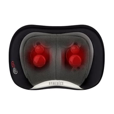 HoMedics 3D Shiatsu Full-Body Massager with Therapeutic Vibration, Soothing Heat with Deep-Kneading Massage Helps Release Tension in Neck, Back, Shoulders, Lightweight for Home, Office, Travel