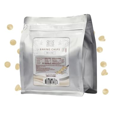 ChocZero White Chocolate Chips, No Added Sugar, Keto & Low Carb, Gluten Free, No Sugar Alcohols, 20 oz Bag for Baking & Desserts