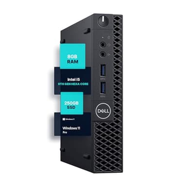 Dell Optiplex 3070 Micro PC | Windows 11 Pro | Intel i5-9500 | 8GB RAM + 250GB SSD | 5G WiFi + BT | Mini Desktop Computer (Renewed)