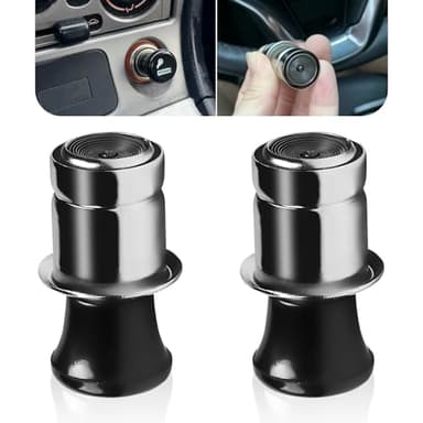 Eratus 2 PCS Car Cigarette Lighter, 12V with Safety Fast Heating Plug Insulating Ceramic Ring, Cylindrical Pop-Out Cigarette Lighter Plug Replacement, Universal for Most Cars Trucks (Multicolored)