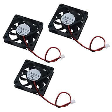 Antrader 3-Pack 60mm x 60mm x 15mm 6015 12V Brushless DC Cooling Fan 2pin for DIY 3D Printer Extruder Humidifier