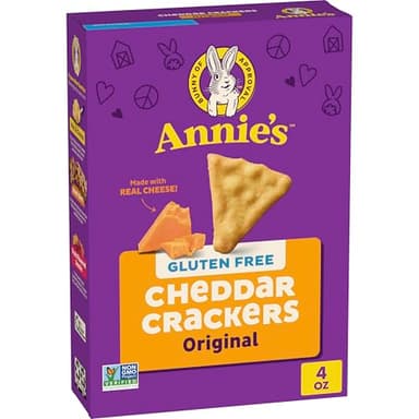 Annie's Gluten Free Cheddar Crackers, Original, Made with Real Cheese, 4 oz