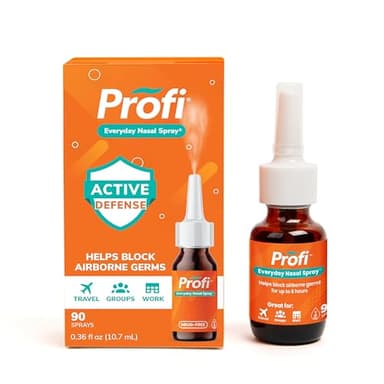 Profi™ Everyday Nasal Spray - Helps Defend Against Airborne Germs, Lasts Up to 8 Hours, Advanced Nasal Spray for Air Travel, Work, Conferences & Indoor Gatherings - 90 Sprays, 0.36 FL OZ