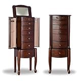 Hives and Honey Morgan Armoire Jewelry Cabinet, Dark Walnut