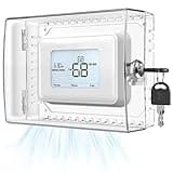 Gedreew Large Thermostat Lock Box Cover with Key, Clear Thermostat Cover with Lock Compatible With Honeywell Home Thermostat On Wall, AC Lock Box Cover with Key Fits Thermostats 5"H x 6" W or Smaller