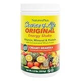 NaturesPlus Source of Life Energy Shake - 2.2 lbs Multivitamin, Mineral & Protein Powder - Granola Flavor - Whole Food Meal Replacement - Non-GMO, Vegetarian, Gluten-Free - 26 Servings