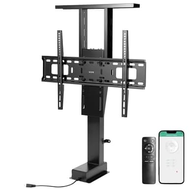 VIVO Motorized TV Stand for 37 to 77 inch Screens, Vertical Lift Television Stand with Remote Control and Tuya Smart App Compatibility, Compact TV Mount Bracket, MOUNT-E-UP80P