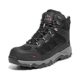 NORTIV 8 Waterproof Steel Toe Boots for Men Slip Resistant Safety Industrial Boots BLACK Size 10.5 JS19004M-STEEL-W