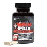 SYNC Naturals Nitric Plus- 800mg L Arginine- 400mg L Citrulline- Extra Strength Nitric Oxide Pills | 30mg Niacin - High Performance Workouts | Nitric Oxide Supplements for Men and Women| 60 Count