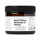 Santa Cruz Paleo Beef Tallow for Skin, Grass Finished & Grass Fed Beef Tallow and Honey Balm Body & Face Moisturizer, Organic Beeswax and Organic Honey, Light Scent, Moisturizing Natural Formula, 2 Oz