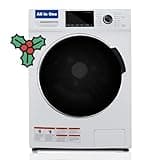 24" All-in-One Washer and Dryer Combo, 2.7 Cu.Ft Front Load Ventless Washer Dryer with 26.5 Lbs Loading Capacity, Compact Size, LED Display, Child Lock, for Laundry, Apartments, RV, Dorm, White